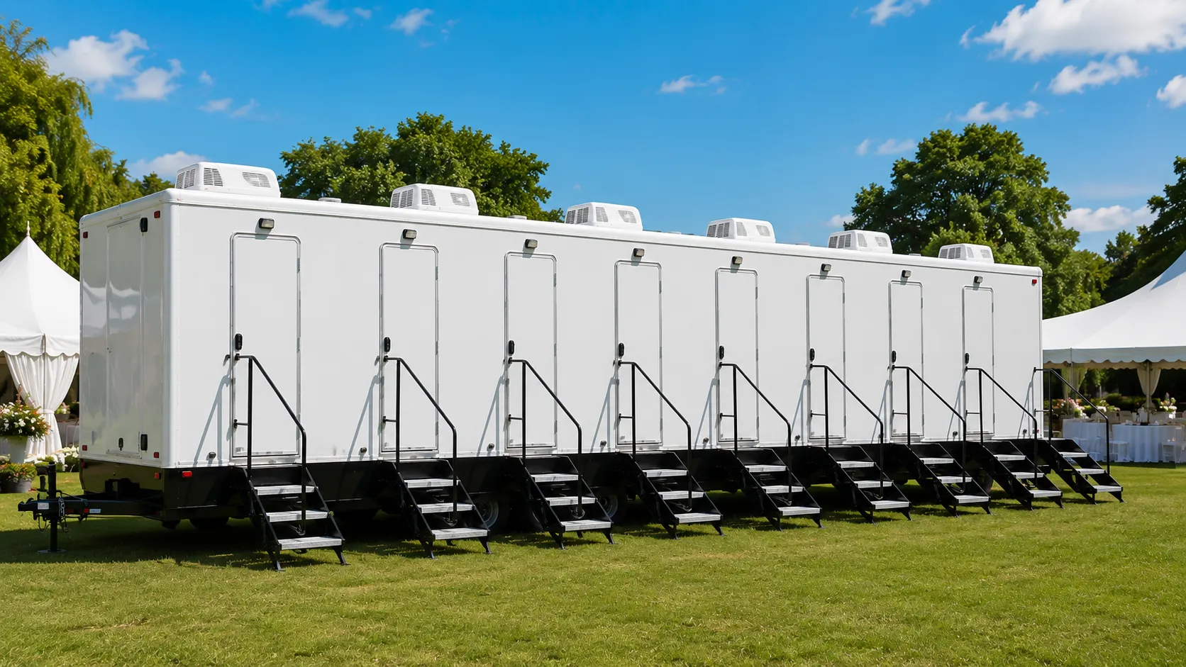 8 Stall Restroom Trailer in Bridgeport, CT